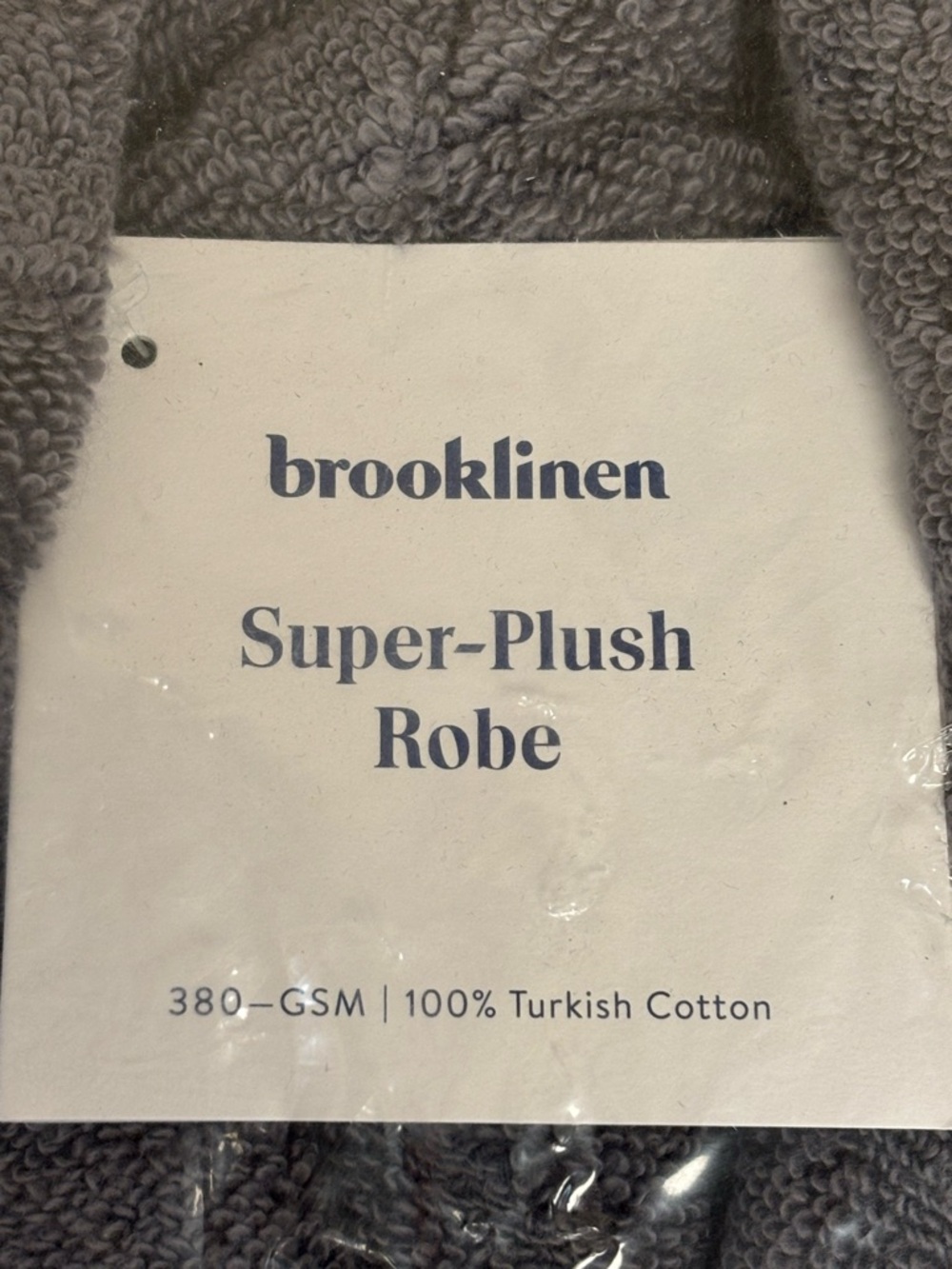 Brooklinen Super Plush Robe, Graphite - Large - Picture 8 of 9